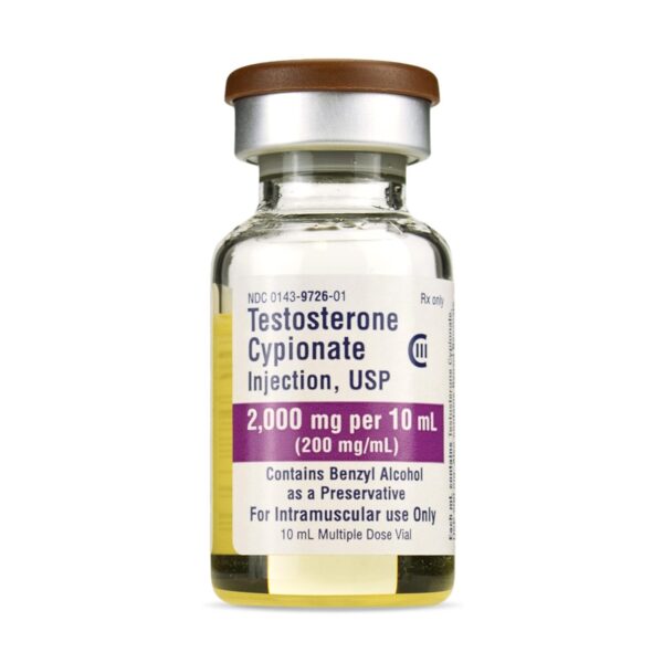 Testosterone Cypionate Injection, 200mg/mL, 10mL, Multiple Dose Vial, CIII