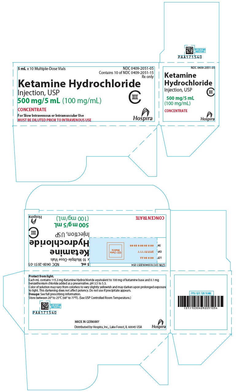 Ketamine HCl 500mg/5mL (100mg/mL) Injection Multiple Dose Vial 5 mL ...