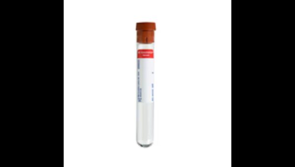 BD 10mL Red Vacutainer Glass Tubes, No Additive, 100/Box 366430