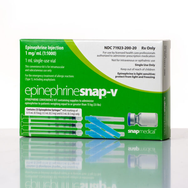 Epinephrine Snap-V Epinephrine 1 mg / mL (1:1000) Injection 1 mL ...