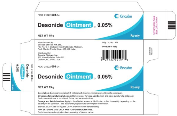 Desonide Oint 0.5%, 15gm