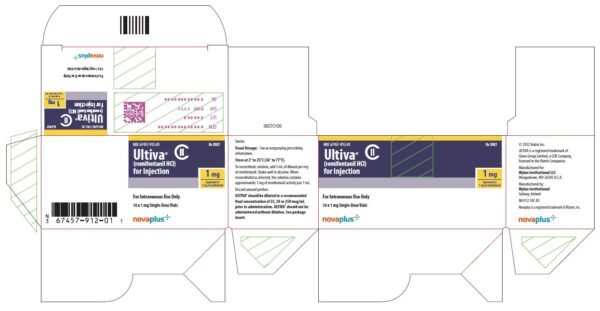 ULTIVA (remifentanil hydrochloride) for Injection 10 Per Pack CII